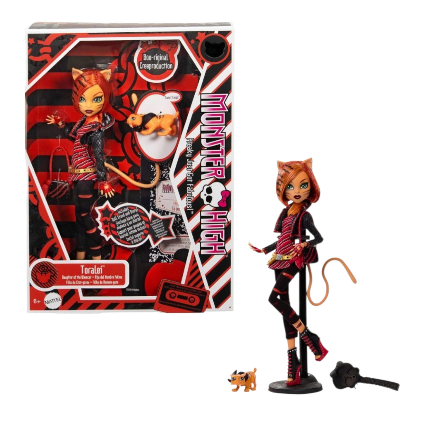 Monster high Toralei Creeproduction ⚠️Caja con detalles estéticos, ver foto⚠️