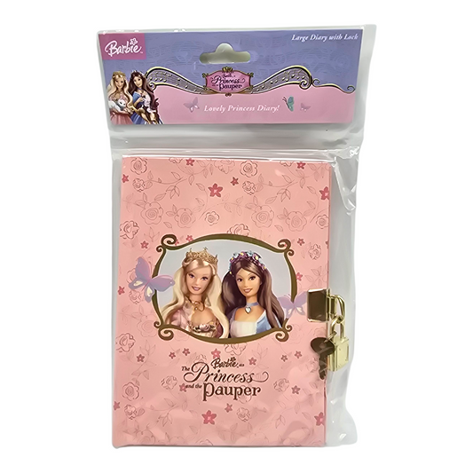 Diario de Bolsillo vintage años 2000s Barbie La Princesa y la Plebeya (pequeño con candado)