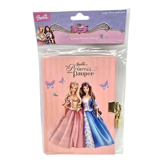 Diario de Bolsillo vintage años 2000s Barbie La Princesa y la Plebeya (pequeño con candado)