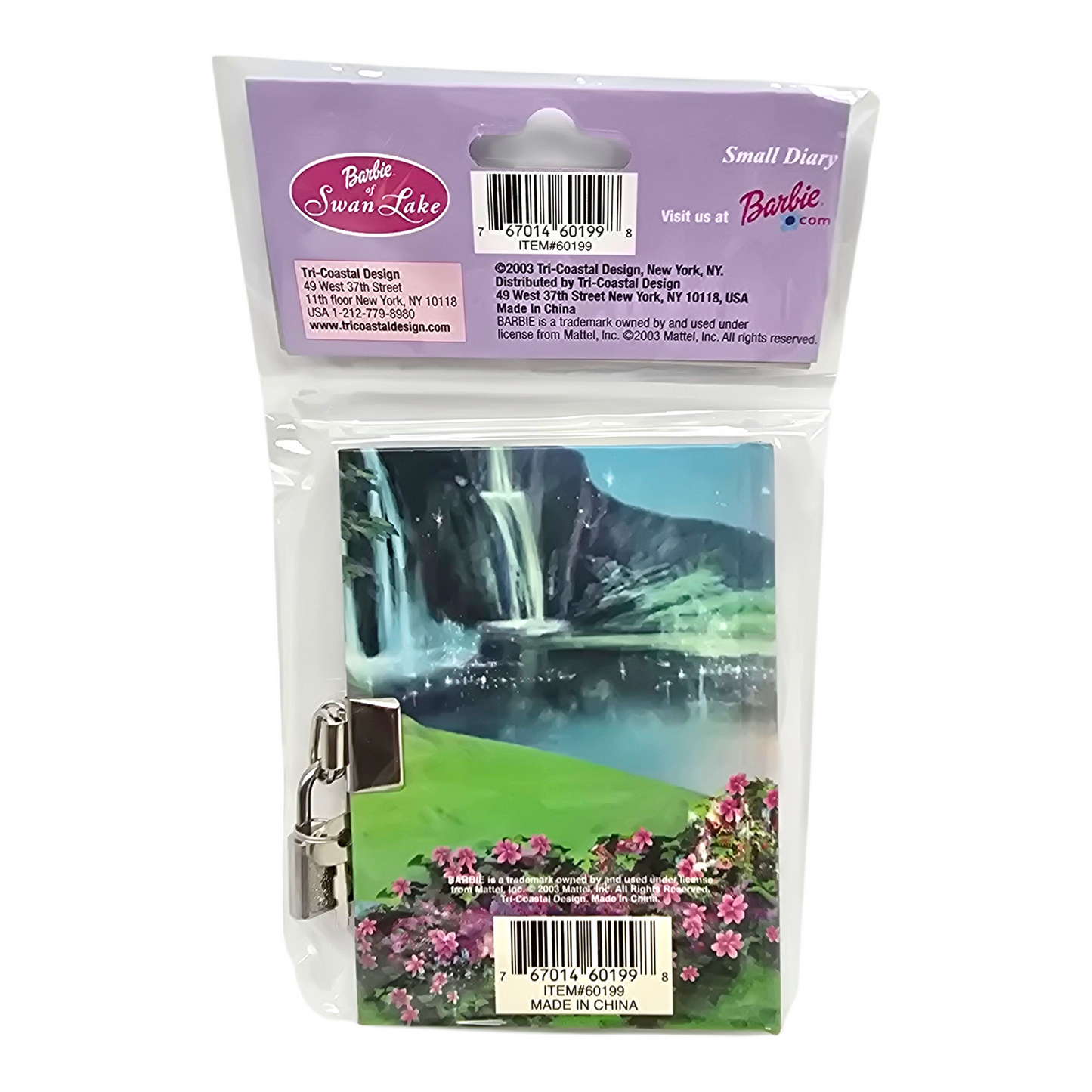 Diario de Bolsillo vintage Barbie Lago de los Cisnes (pequeño con candado)