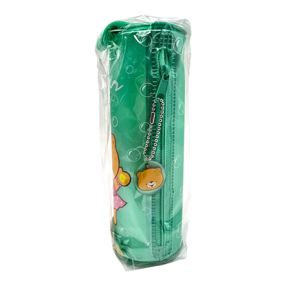 Estuche vintage Ninety-nine Papelería vintage Nuevo años 90s Vinyl aperlado verde