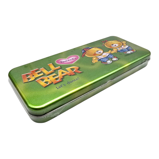 Bell Bear Estuche vintage Ninety-nine Papelería vintage Nuevo años 90s Metálico Verde