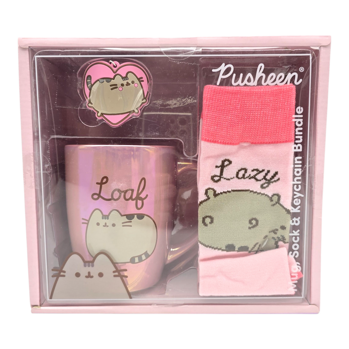Giftset Pusheen con Taza grande tornasol, calcetas y llavero