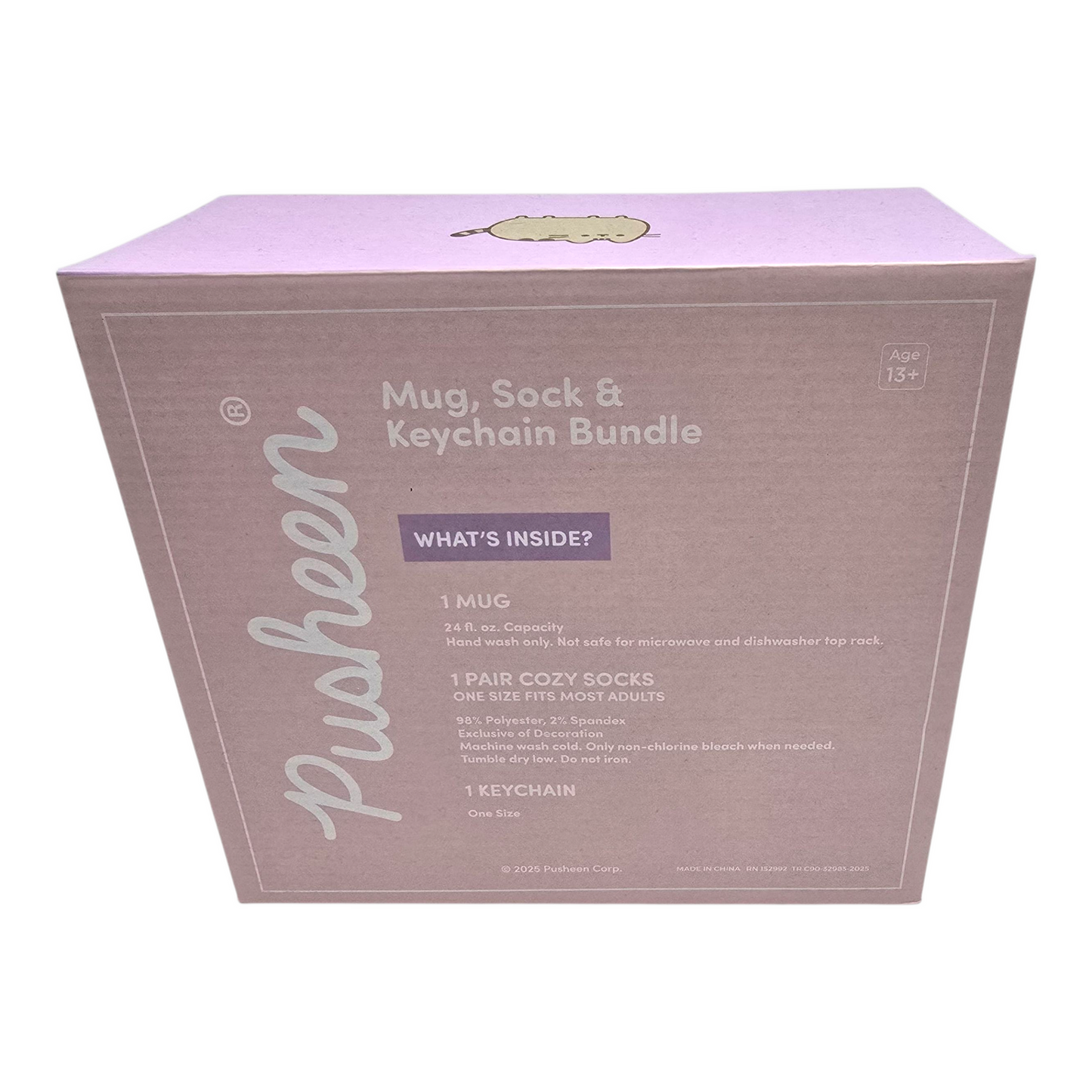 Giftset Pusheen con Taza grande tornasol, calcetas y llavero