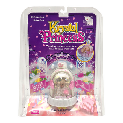 Krystal Princess Playskool Vintage Cúpulas de agua con glitter Capelo Novia