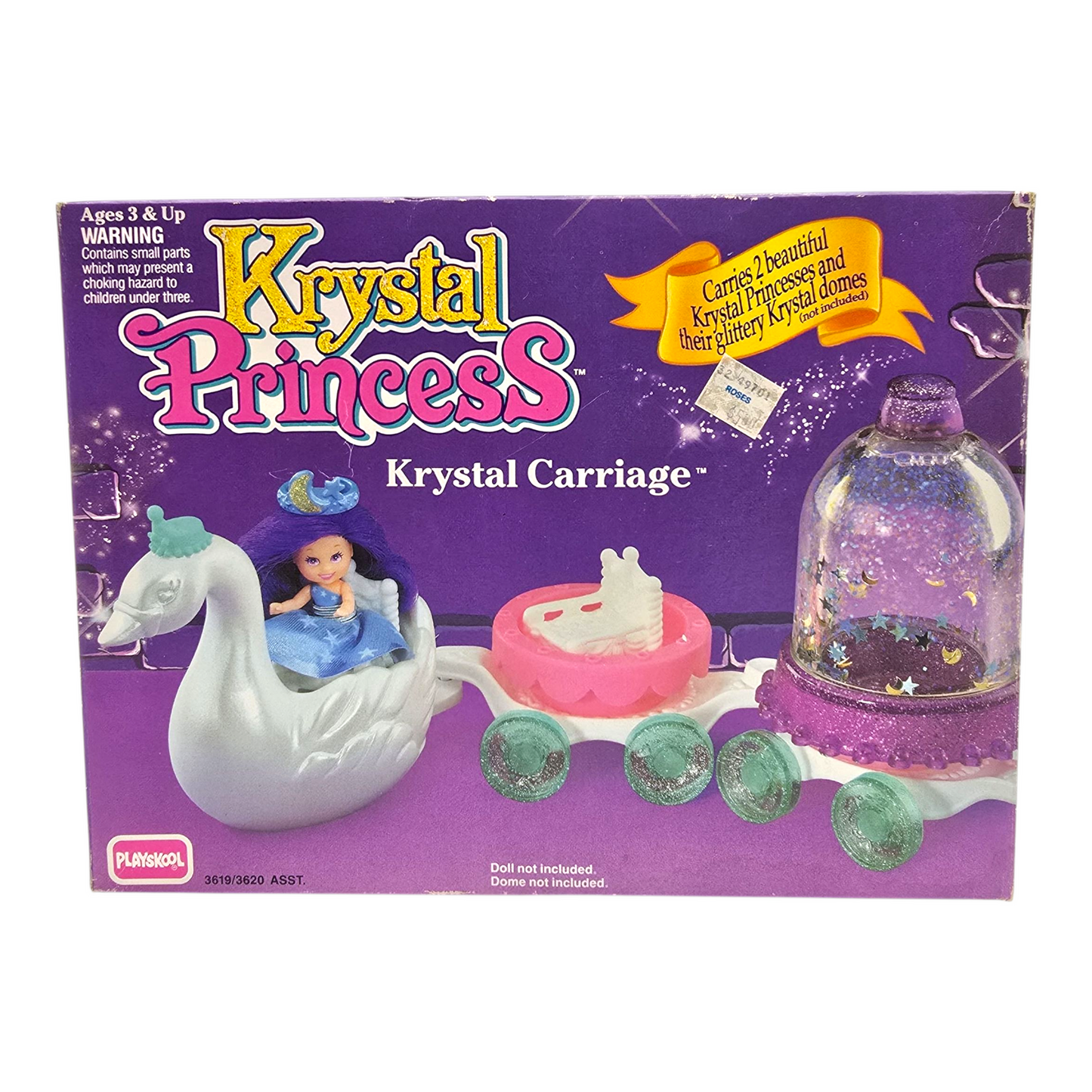 Carruaje Krystal Princess Playskool Vintage para Cúpulas de agua (no incluye muñecas, solo carruaje)