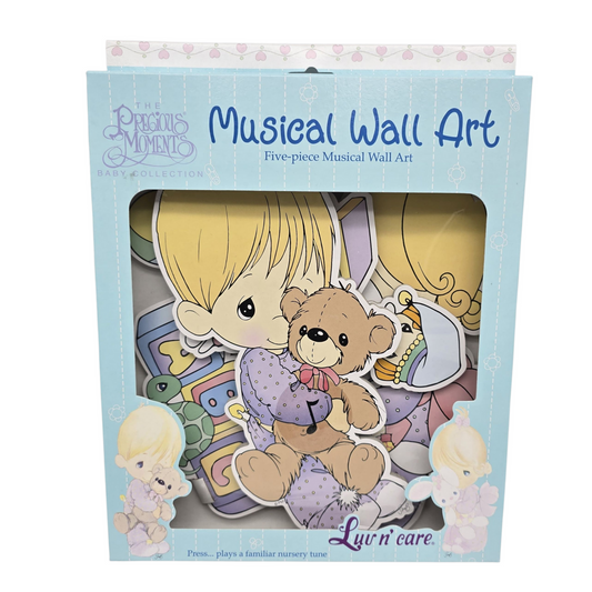Wall art Precious Moments Vintage 5 piezas de madera (musicales pero ya no deben tener batería 🤞🍀) para decoración año 2001
