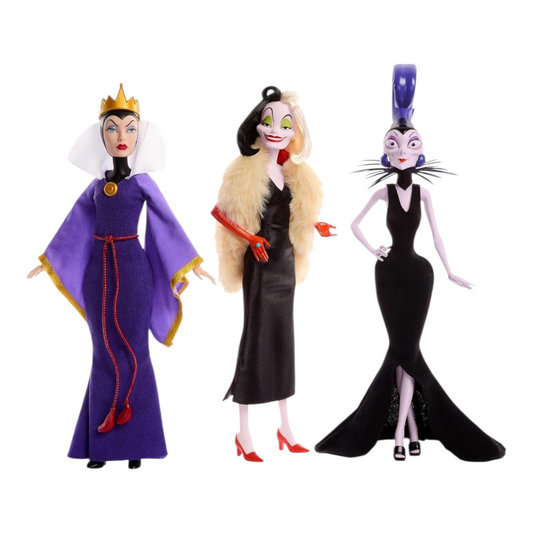 Disney Villains set Evil Queen, Yzma Y Cruella Mattel
