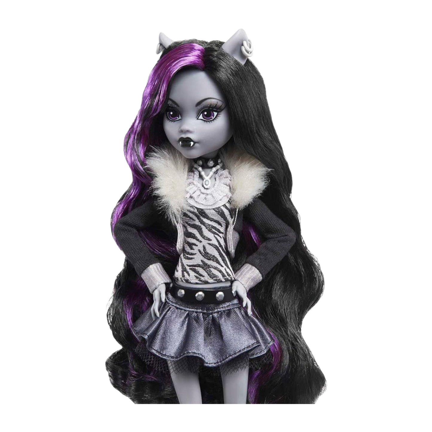 ⚠️Caja maltratada⚠️ Monster high Reel drama reproduction año 2025 Clawdeen (muchos detalles estéticos en caja por viaje) ideal si coleccionas fuera de caja. Ver fotos.