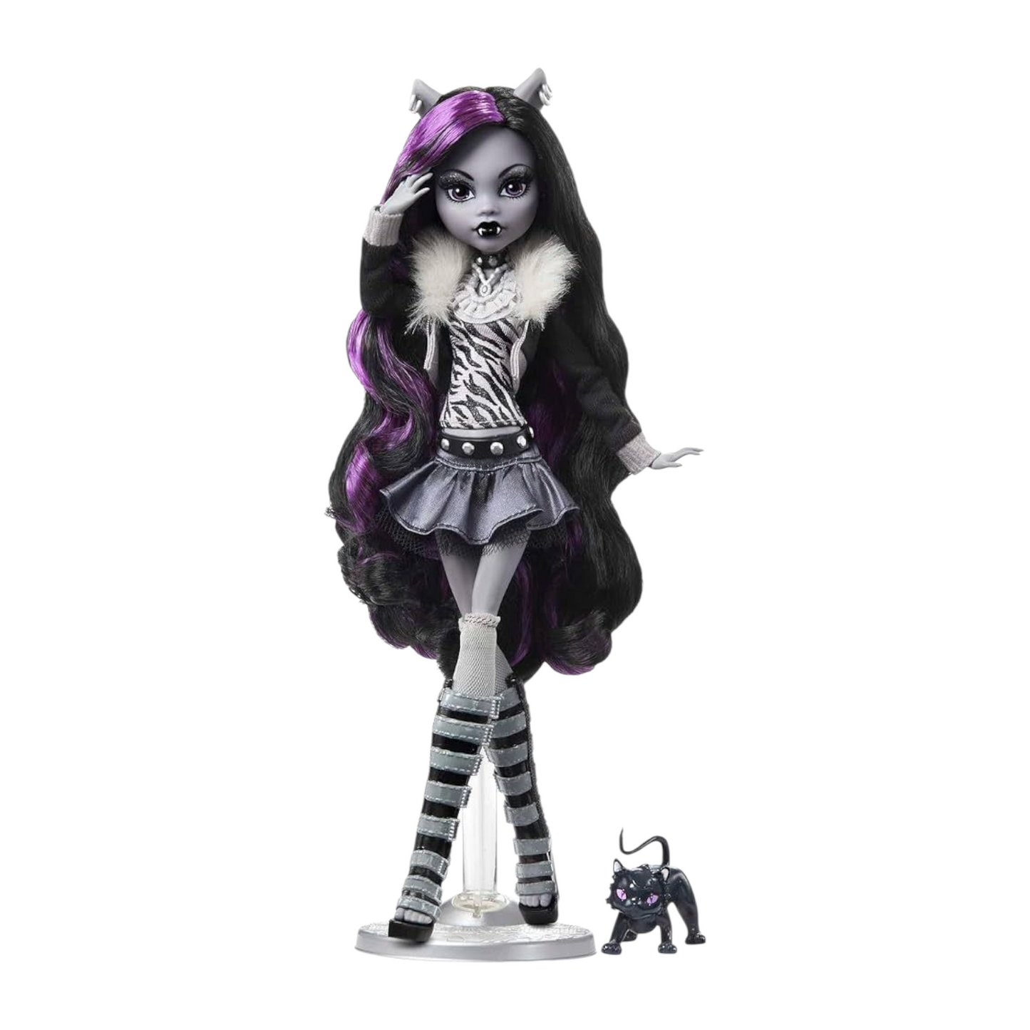 ⚠️Caja maltratada⚠️ Monster high Reel drama reproduction año 2025 Clawdeen (muchos detalles estéticos en caja por viaje) ideal si coleccionas fuera de caja. Ver fotos.