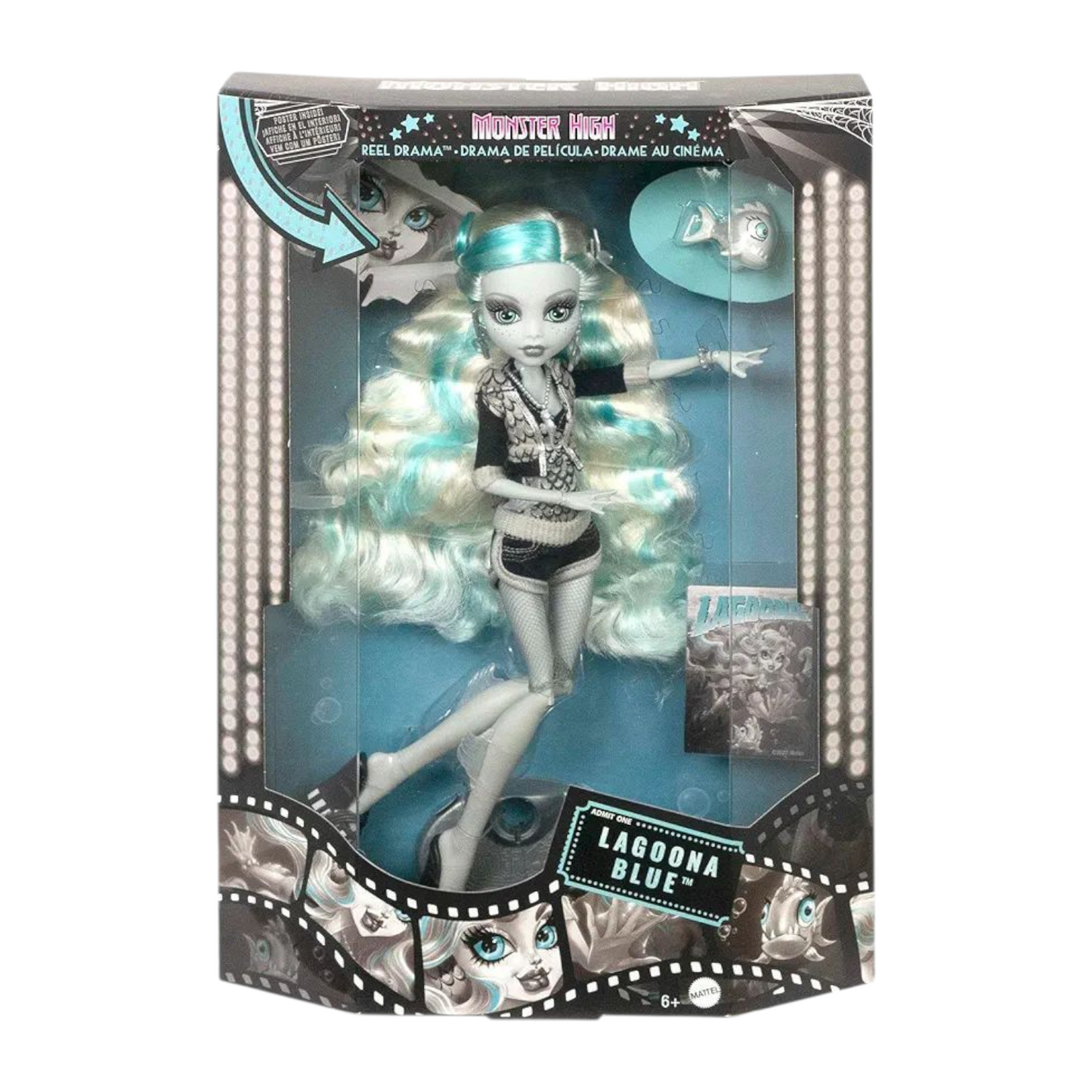 Monster high Reel drama reproduction año 2025 Lagoona (ligeros detalles estéticos en caja por viaje)