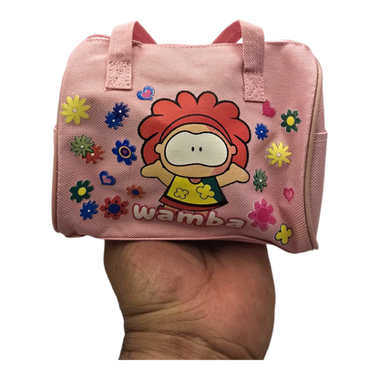 Bolsita vintage Cowco Gusanito rosa genérico Wamba