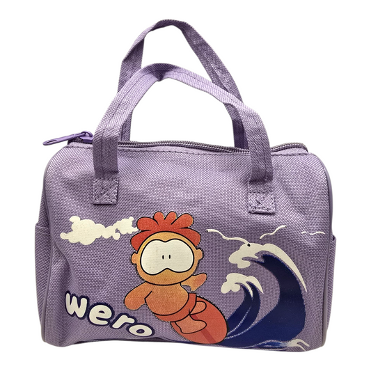 Bolsita vintage Cowco Gusanito lila genérico Wero