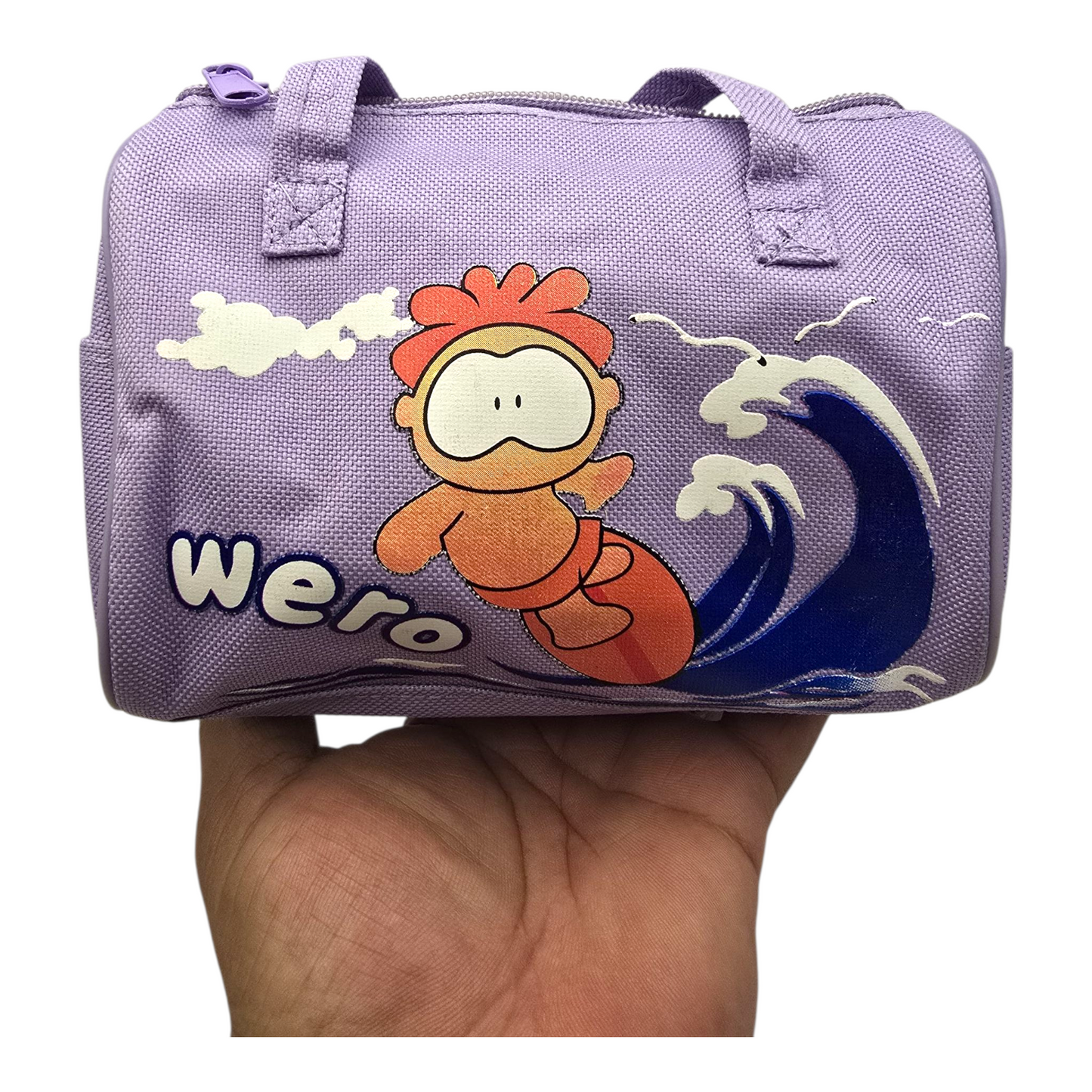 Bolsita vintage Cowco Gusanito lila genérico Wero