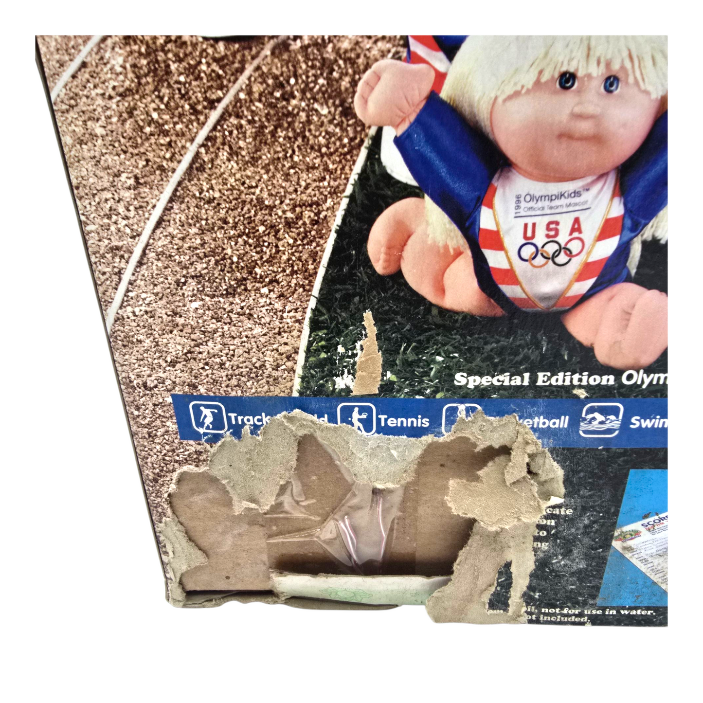 Cabbage Patch Vintage Olympikids ver parte trasera de la caja