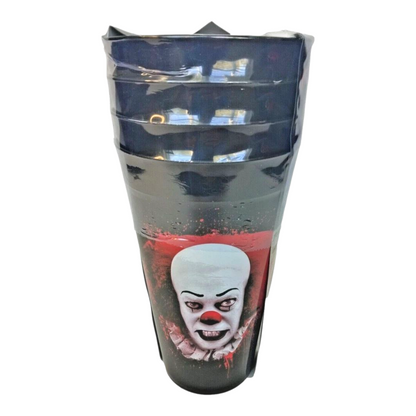 Set de 4 vasos de plástico Pennywise IT Horror Halloween 650 ml