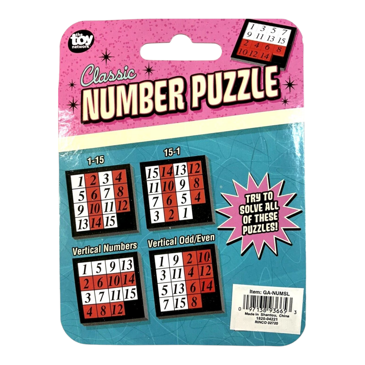 Juego del 15 rompecabezas deslizante retro puzzle