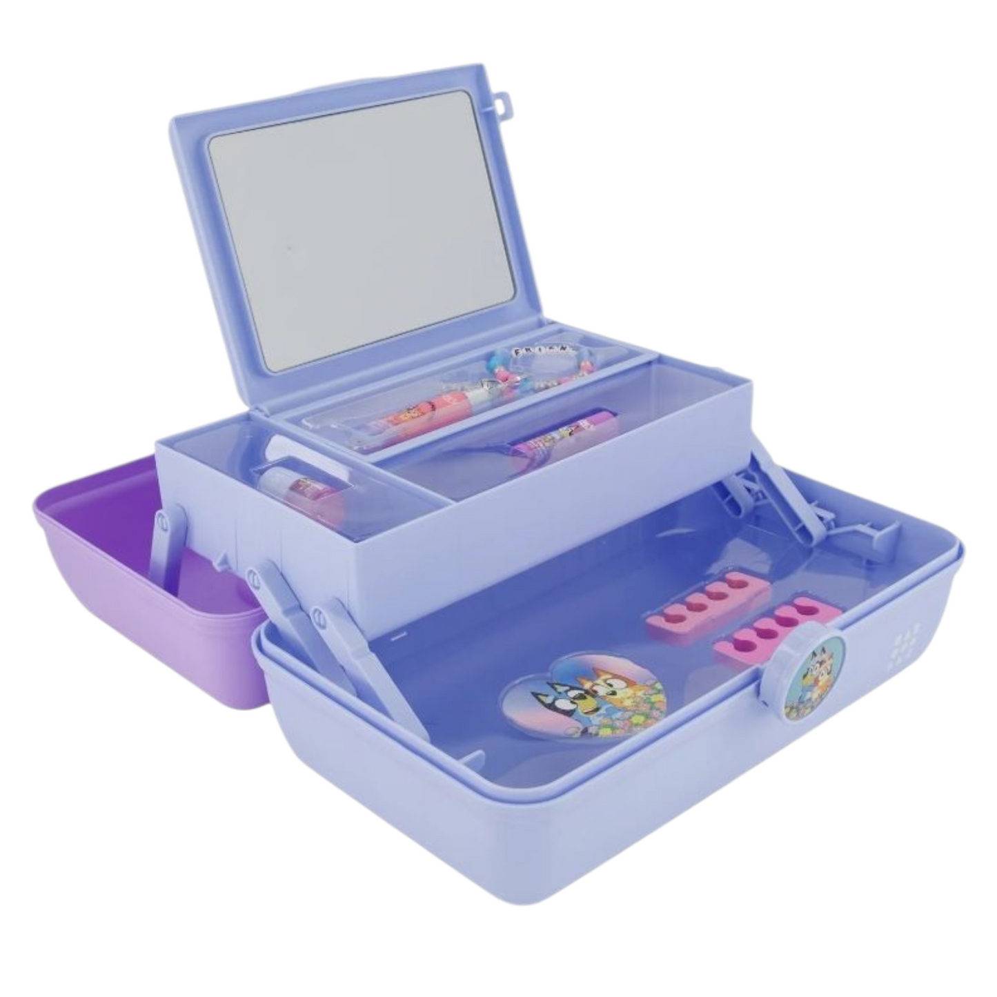 Preventa ✨ Caboodles grande con maquillaje Bluey Lila (7 piezas incluidas) Se envía 1a semana de diciembre