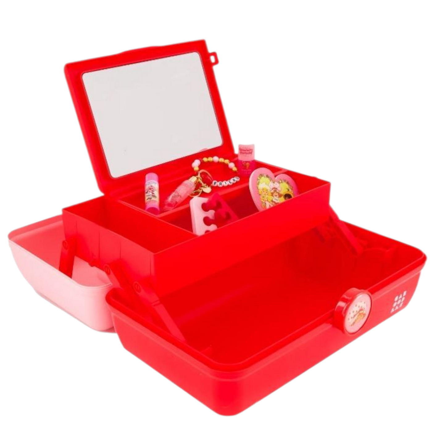 Preventa ✨ Caboodles grande con maquillaje Rosita Fresita (7 piezas incluidas) Se envía 1a semana de diciembre. Strawberry shortcake