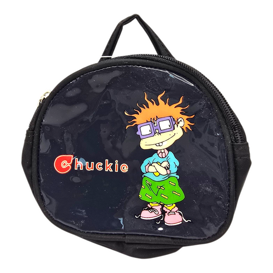 Monedero tipo bolsita vintage Rugrats con charol azul marino Carlitos