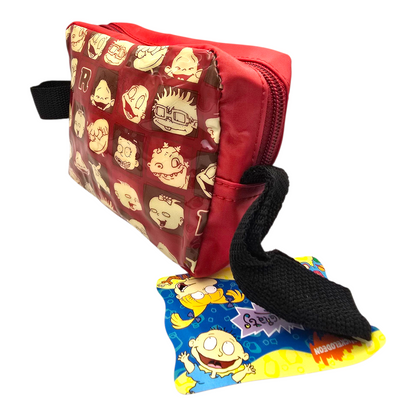 Wristlet bolsita vintage Rugrats con charol rojo