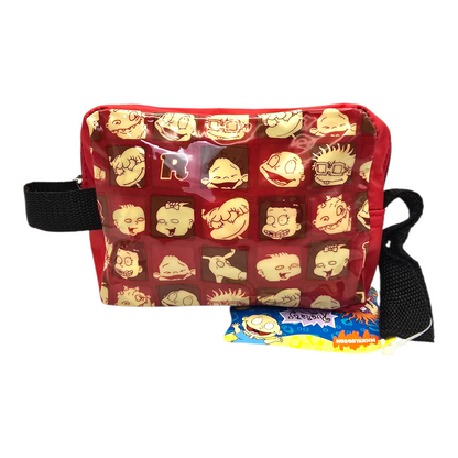 Wristlet bolsita vintage Rugrats con charol rojo