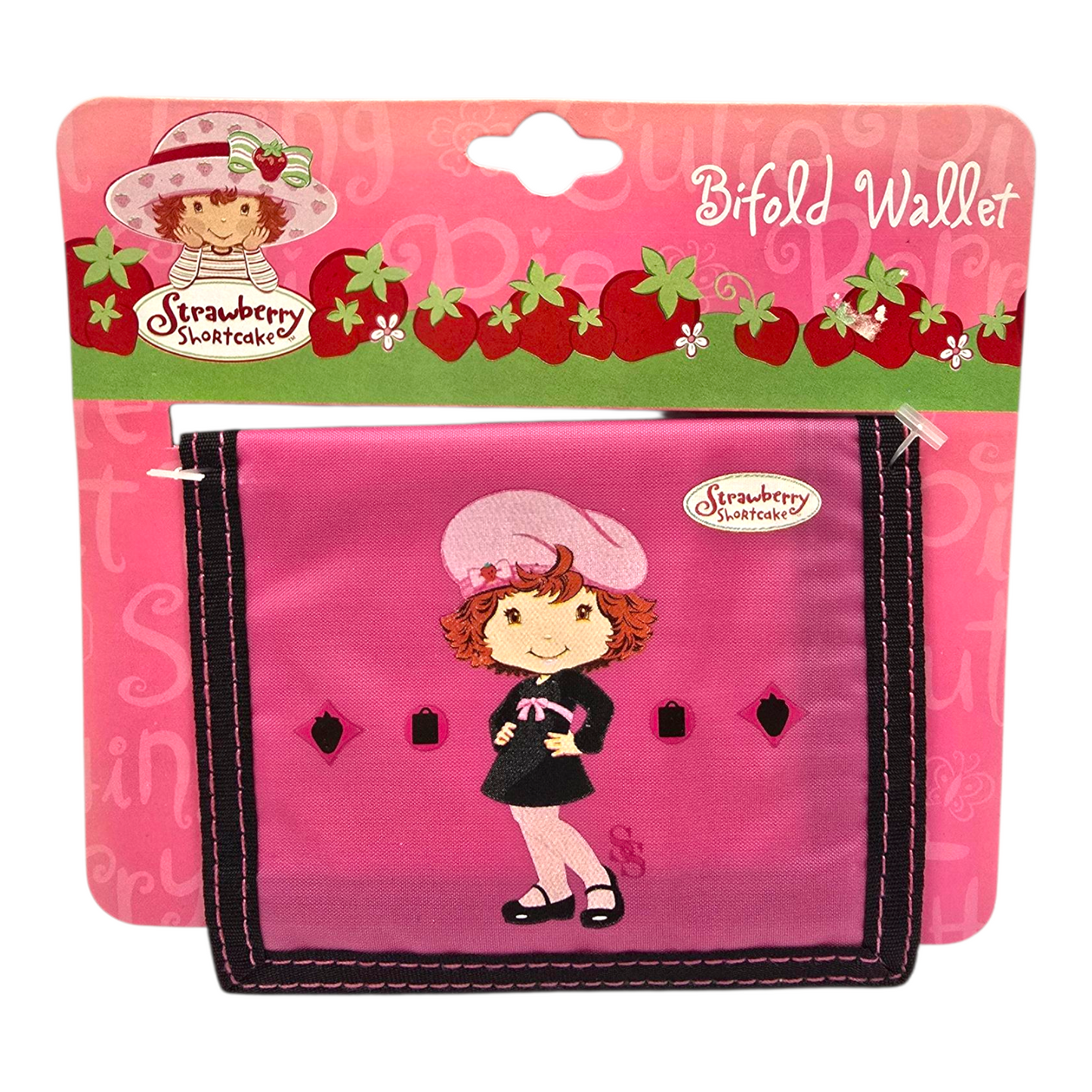 Cartera Monedero Vintage Rosita Fresita Bifold borde negro