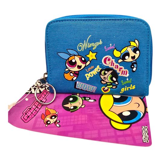 Cartera Monedero Vintage Powerpuff girls Chicas super poderosas azul