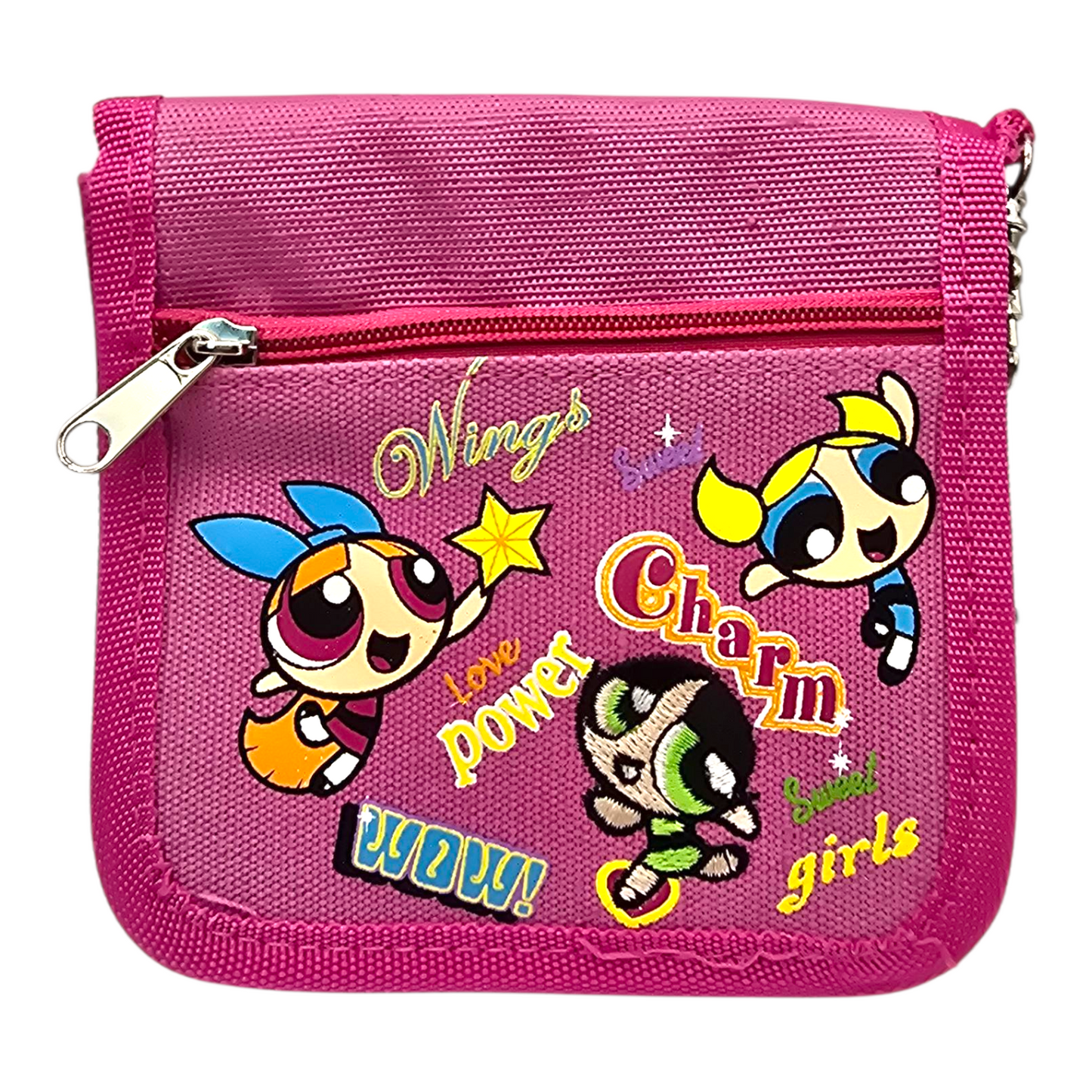 Crossbody Cartera Monedero Vintage Powerpuff girls Chicas super poderosas bolsita rosa