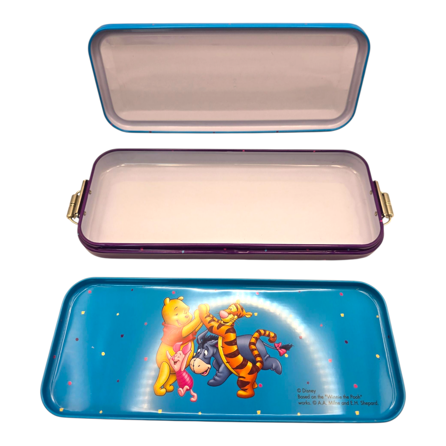 Estuche de latón con Charola interna vintage Pooh
