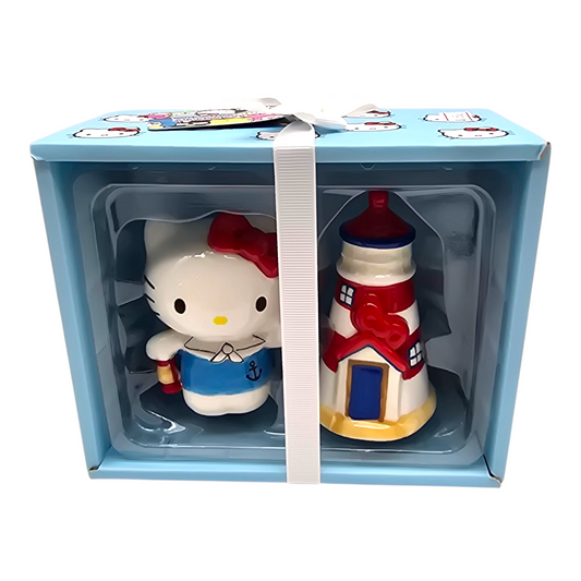 Set Salero y Pimentero Hello Kitty pintado a mano