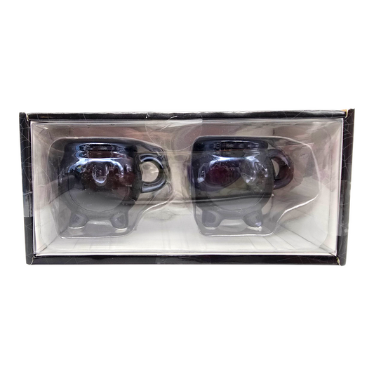 Set Salero y Pimentero Halloween Calderos brillantes