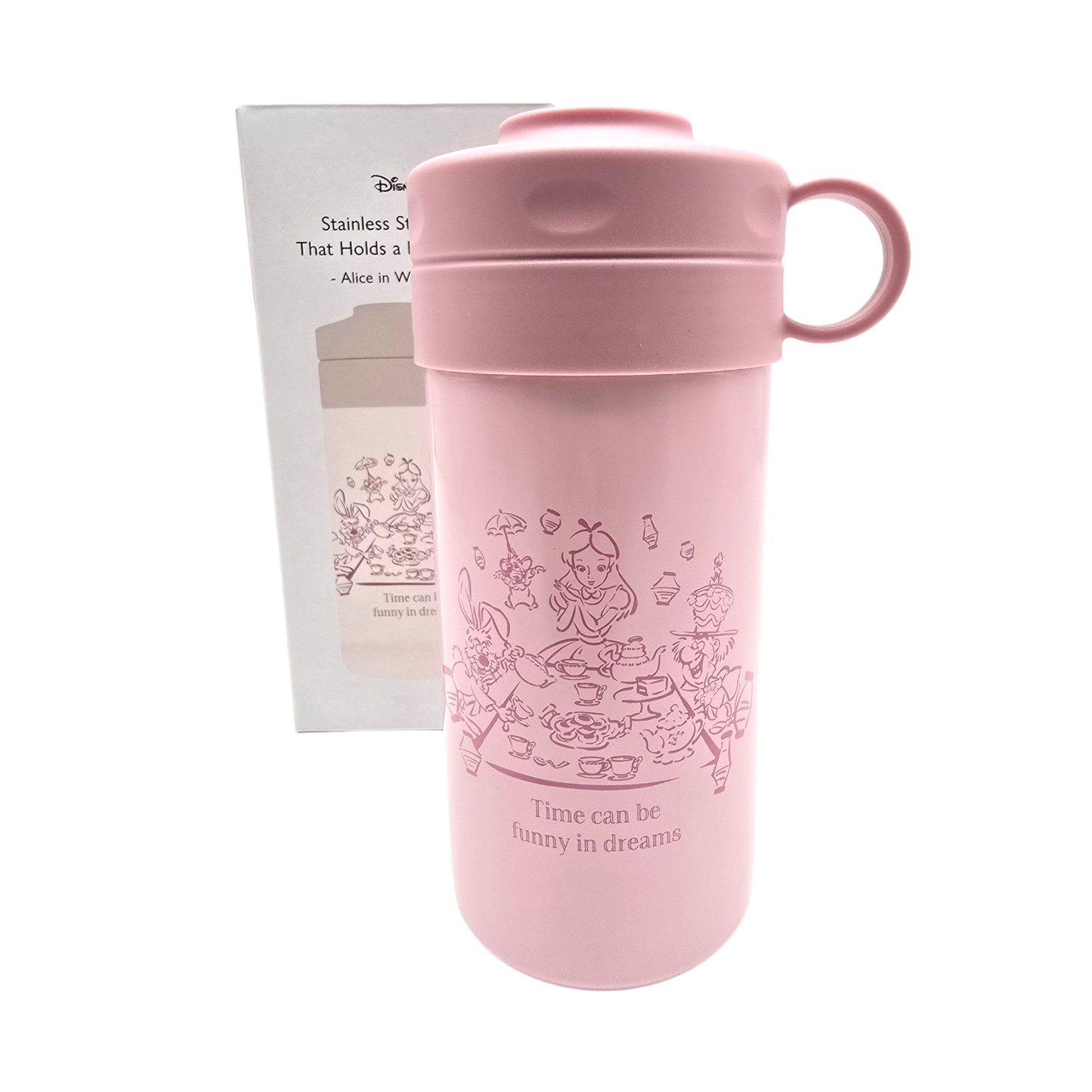 Botella de aluminio porta botellas de agua Japonesa Alice in wonderland boquilla ancha Para salida de botella