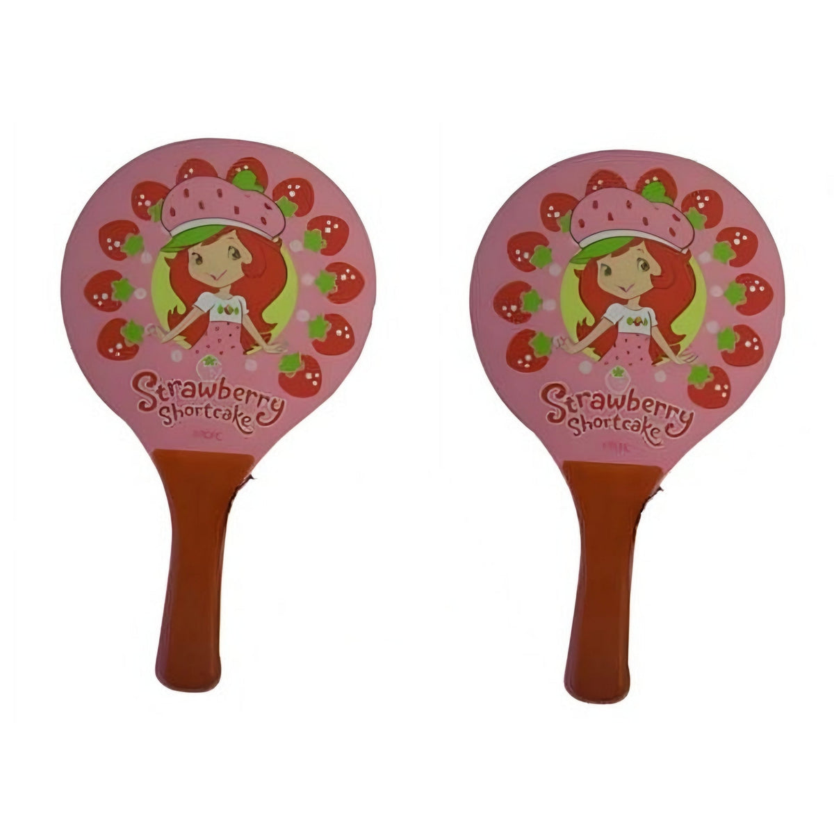 Juego de Raquetas pequeñas Vintage años 2000s Rosita Fresita Strawberry Shortcake