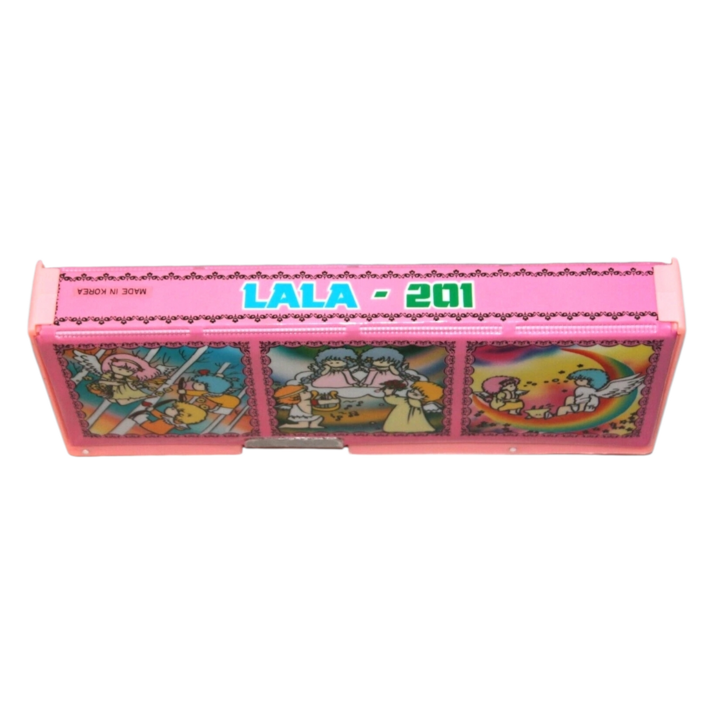 Estuche Vintage Mecánico Magnético Asiático Corea año 1992 Lala tipo Little Twin Stars