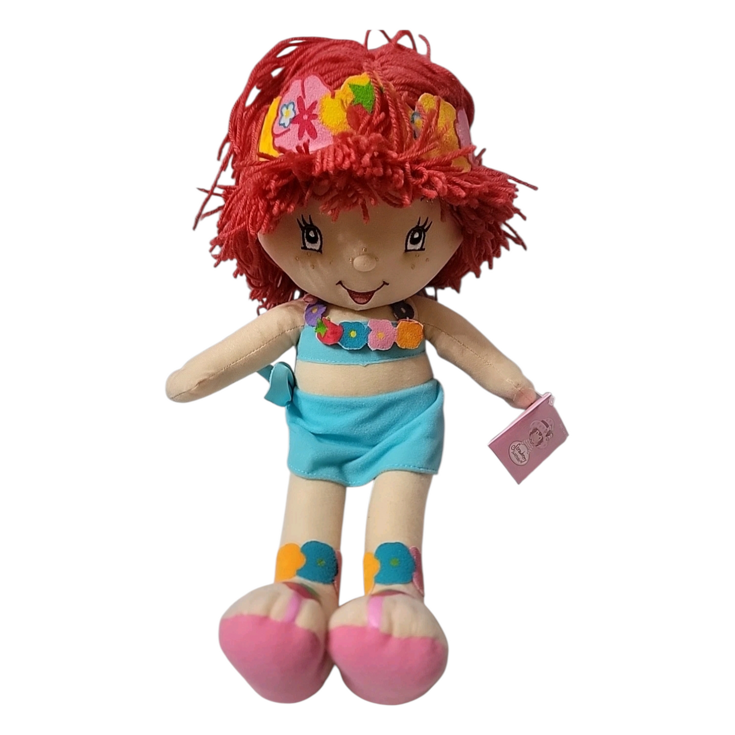 Muñeca vintage año 2004 Seaberry Beach Peluche Mediana 38 cms Rosita Fresita  Strawberry Shortcake