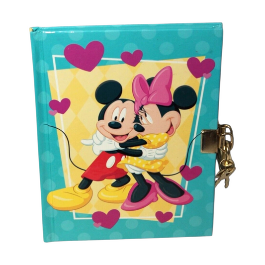 Diario vintage con candado Minnie y Mickey
