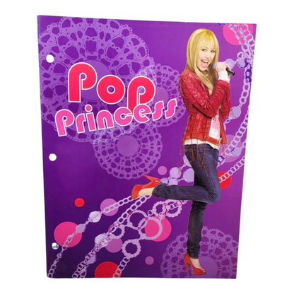 Años 2000s Hannah Montana Vintage Folder Carta año 2008