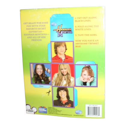Años 2000s Hannah Montana Vintage Libro actividades año 2008 papel tipo revista azul