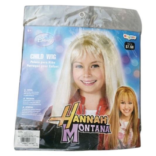 Años 2000s Hannah Montana Vintage Peluca año 2008