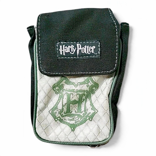 Harry Potter Vintage Cartera Monedero o Porta Celular con Velcro Verde Slytherin 13x9 cms aprox