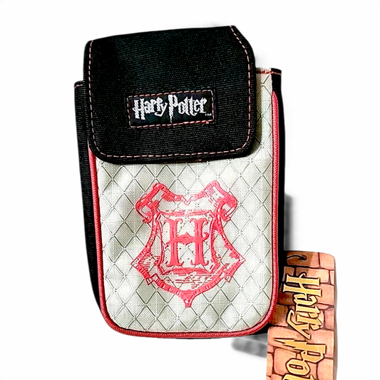 Harry Potter Vintage Cartera Monedero o Porta Celular con Velcro Roja Gryffindor 13x9 cms aprox