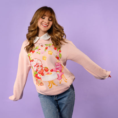 Sudadera Strawberry shortcake y Care bears x Cakeworthy Rosita Fresita Ositos Cariñositos