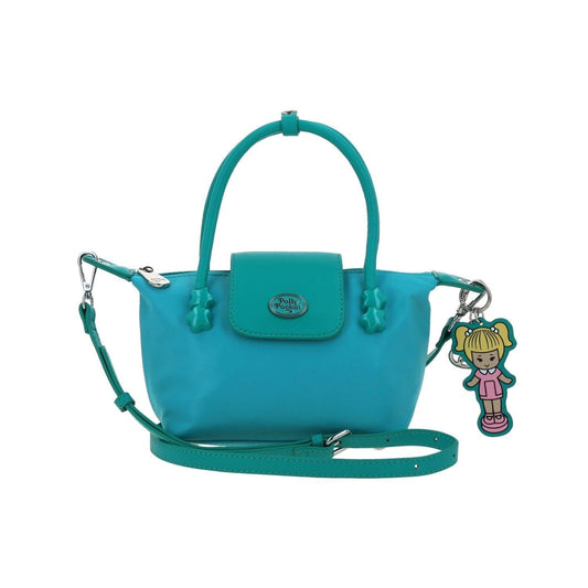 💜 ENTREGA INMEDIATA Polly Pocket by Gorett Bolso Satchel Eve Chica Turquesa 27x14x10.5 cms aprox