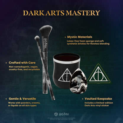 Profusion Maquillaje Harry Potter Dark arts set de Brochas con esponja y holder