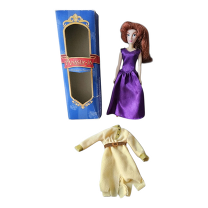 Burger King Kid's club Happy Meal Anastasia año 1997 Muñeca con 2 vestidos y le crece el cabello