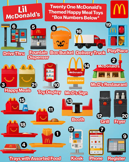 Lil' McDonald's Happy Meal año 2025 cajita feliz roja mini modelo #3 Nuevas
