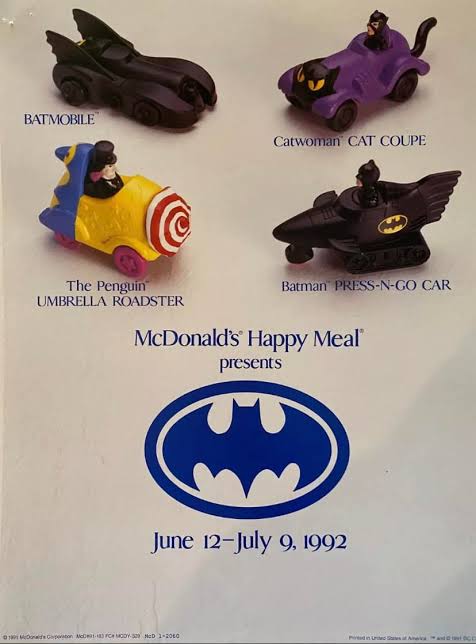 Batman Returns McDonald's Happy Meal año 1992