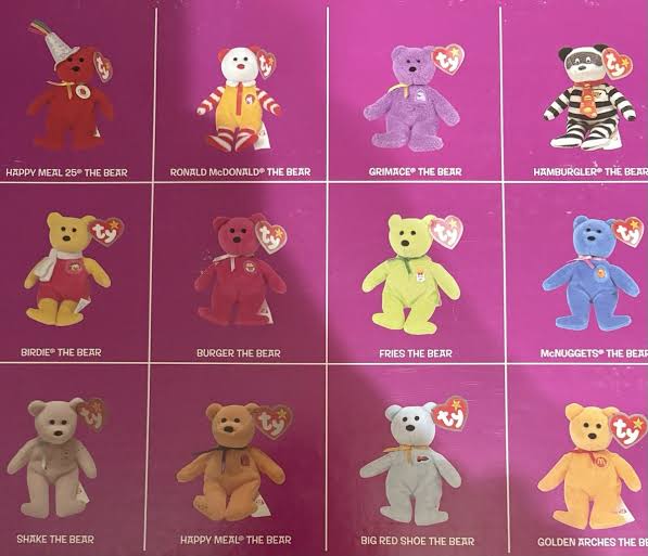 Ty beanie babies McDonald's Happy Meal año 2004 aniversario