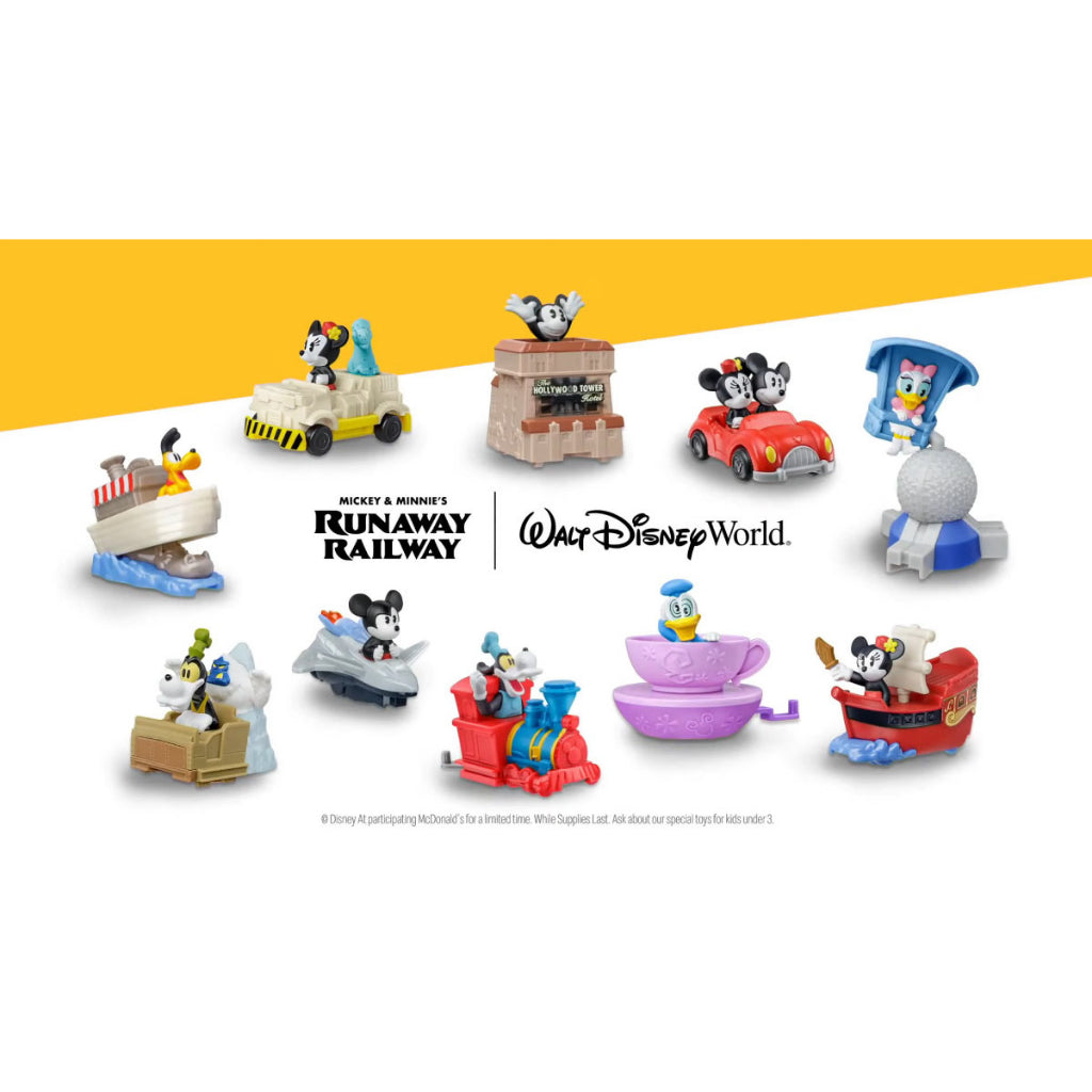 McDonald's Happy Meal Mickey and friends Runaway Train 50 aniversario Disney Año 2020